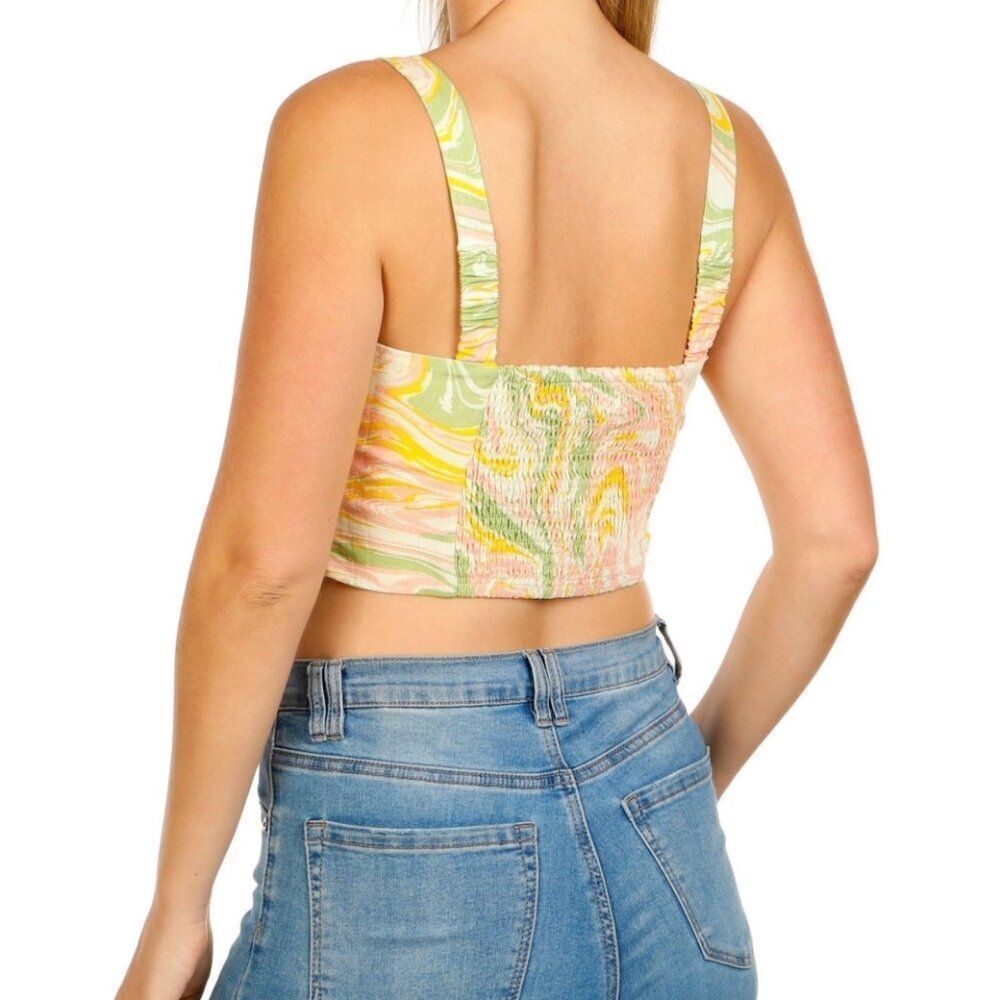 Women's Printed Crop Top - Picture 2 of 2